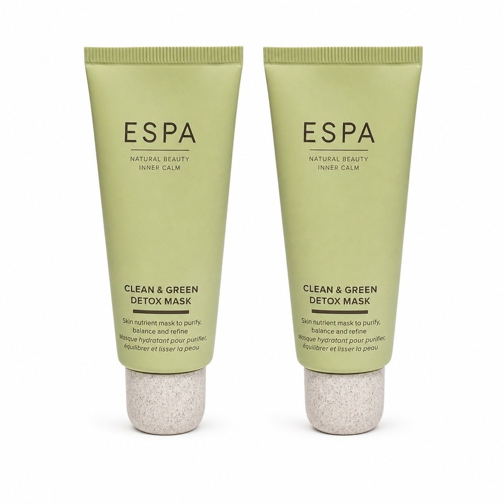 2 x ESPA Clean & Green Detox Mask 1oz / 30ml Travel Size